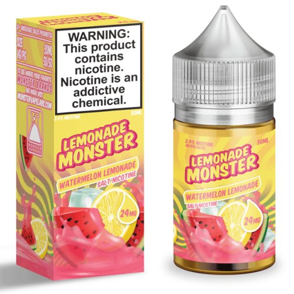 Lemonade Monster Synthetic Nicotine Salt E-Liquid 30ML By Jam Monster (MSRP $19.99)