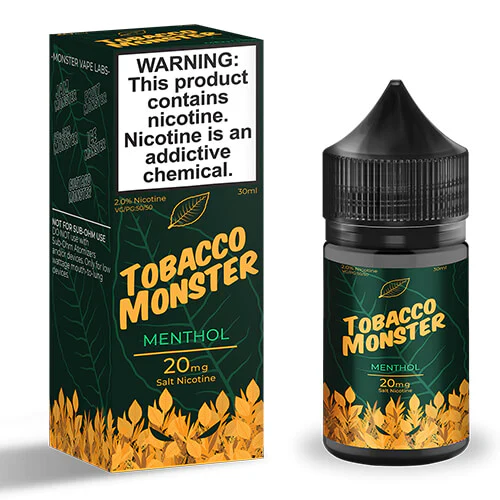 Tobacco Monster Synthetic Nicotine Salt E-Liquid By Monster Vape Labs 30ML (MSRP $20.00)