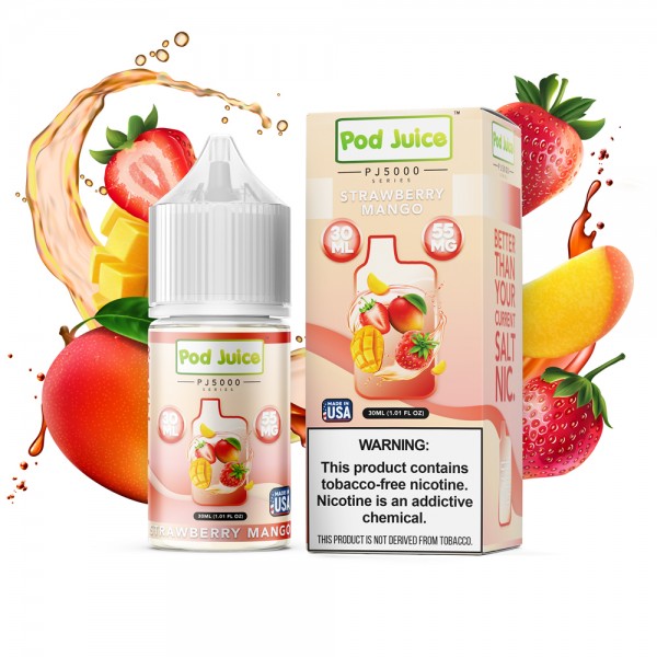 Pod Juice PJ5000 Series Synthetic Nicotine Salt E-Liquid 30ML (MSRP $19.99)