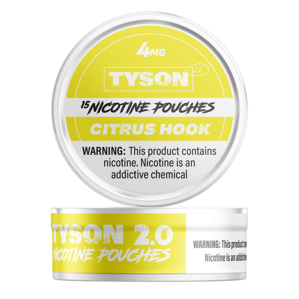 Tyson 2.0 Nicotine Pouches - Display of 5 Cans (MSRP $5.49 Each) 
