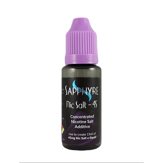 Sapphyre Salt Nic 45 Concentrated 1.6ML Nic Salt Solution Pre-Measured For 45MG In 15ML Mixing Bottle 