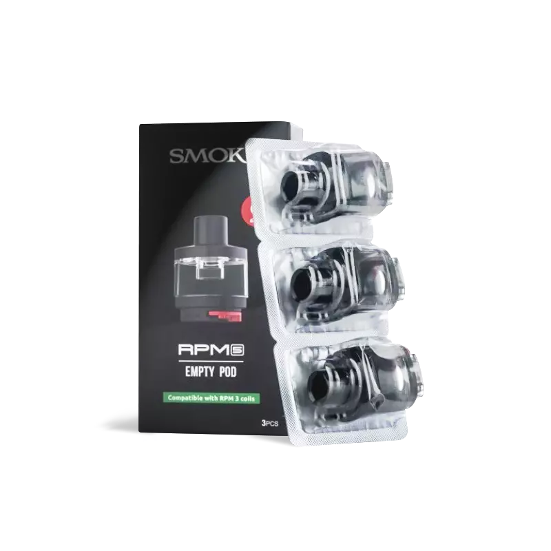  SMOK RPM 5 6.5ML Empty Refillable Replacement Pod - Pack of 3 (MSRP $10.00)