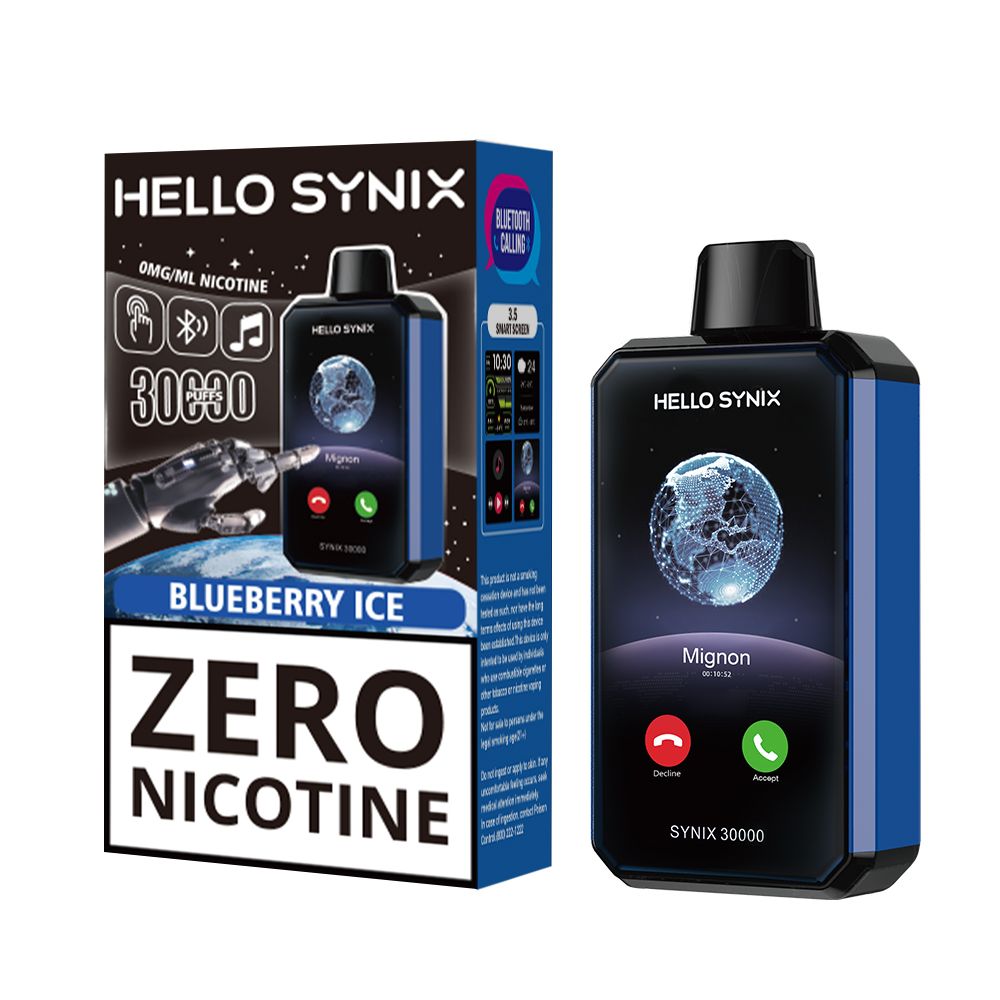 Hello Synix 30K Puffs Zero Nicotine - Display of 5