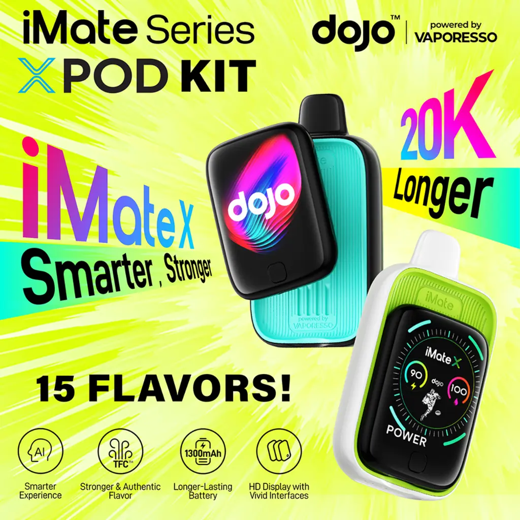 DOJO iMate X Powered by Vaporesso 20K Puffs Kit - Display of 5