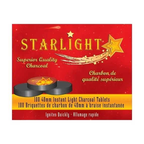  Starlight 40MM Instant Hookah Light Charcoal Tablets (MSRP $17.00)