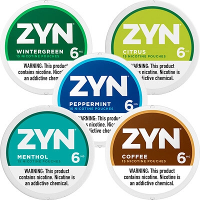 ZYN Nicotine Pouches - 15 Pouches Per Can - Pack of 5 Cans 