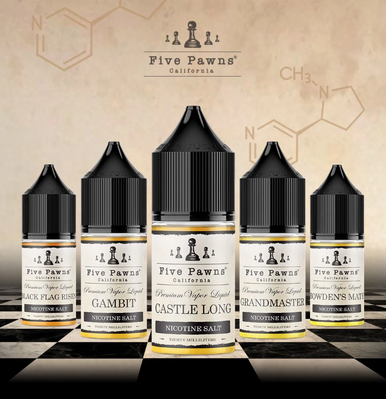 Five Pawns Original Series Nicotine Salt E-Liquid 30ML (MSRP $19.99)