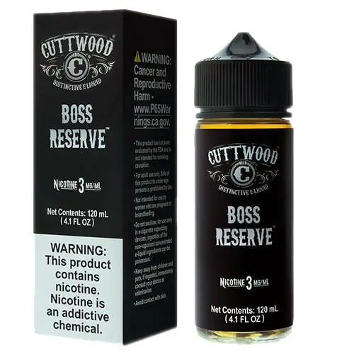 Cuttwood Boss Reserve E-Liquid 120ML (MSRP $33.99)