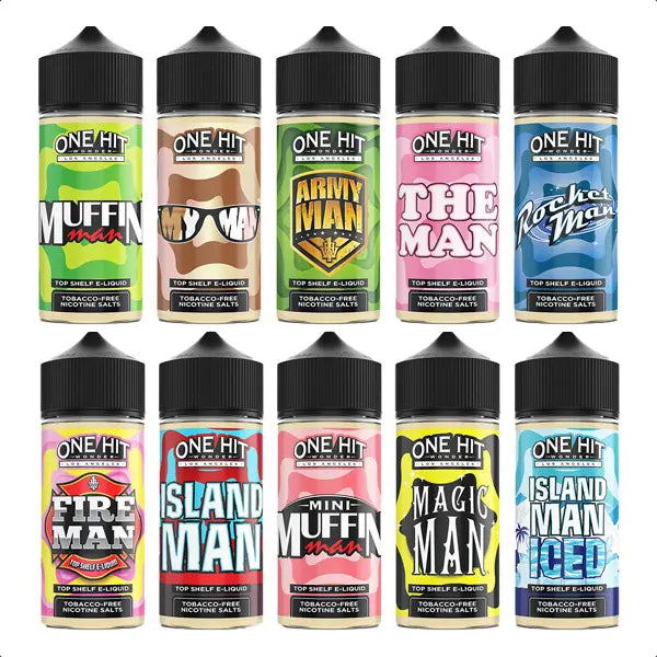  One Hit Wonder Man Series Top Shelf Nicotine Salt E-Liquid 100ML  (MSRP $26.00)