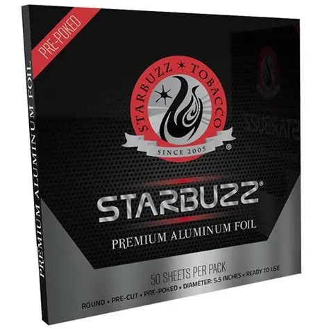  Starbuzz Premium Pre-Poked Aluminum Foil - Pack Of 50 Sheets (MSRP $4.00)