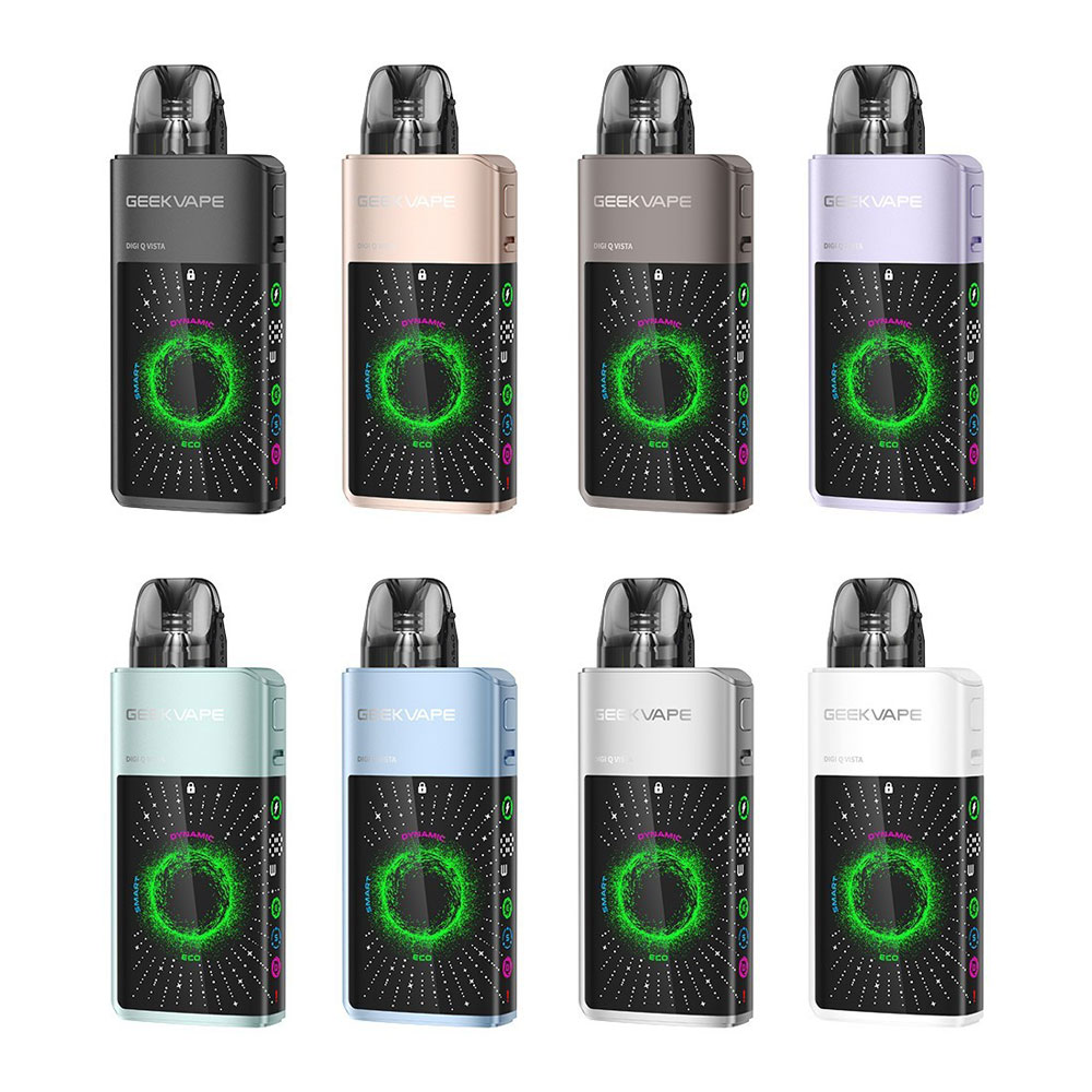 GeekVape Digi Q Vista 1600mAh Pod System Starter Kit With 2 x 3ML Refillable Q Cartridge (MSRP $36.99)