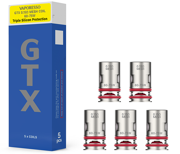 Vaporesso GTX Replacement Coils - Pack of 5 (MSRP $15.00) 