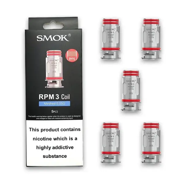 SMOK RPM 3 Replacement Coil - Pack of 5 (MSRP $20.00) 