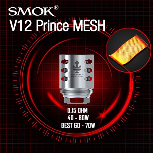 SMOK TFV12 Prince Mesh Series Replacement Coils - Pack of 3 (MSRP $20.00)