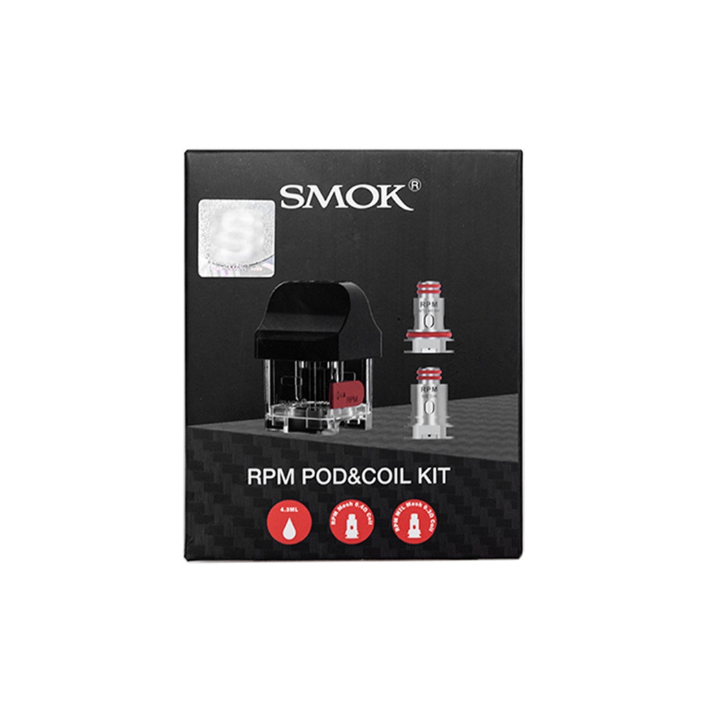 SMOK RPM 4.3ML Refillable Replacement Pod With 2 RPM Mesh Coils (MSRP $10.00)