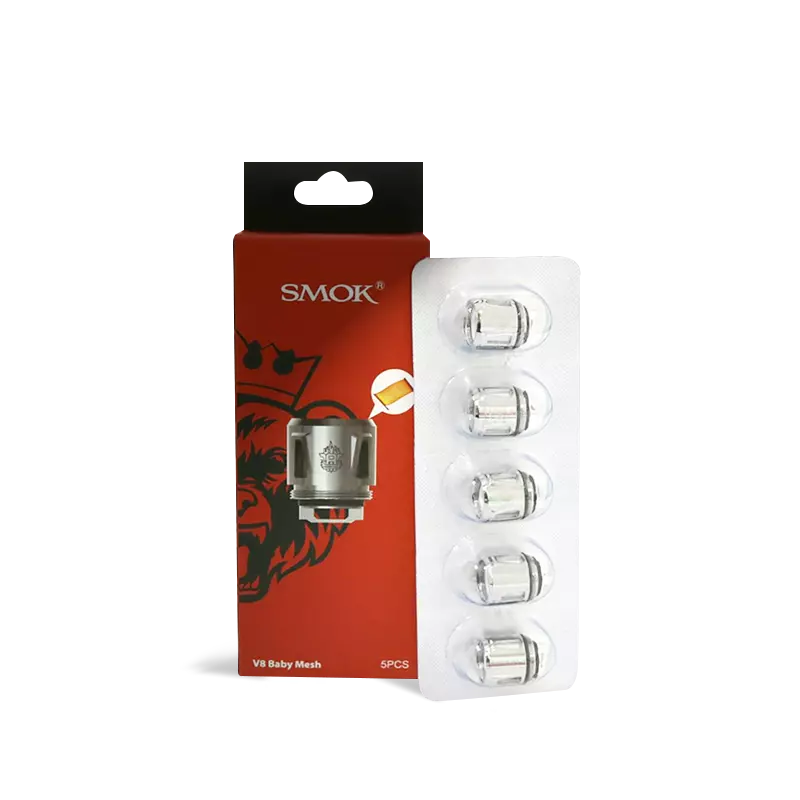 SMOK V8 Baby Mesh 0.15 Ohm Replacement Coils - For TFV8 Baby and TFV12 Baby Prince - Pack of 5 (MSRP $20.00)