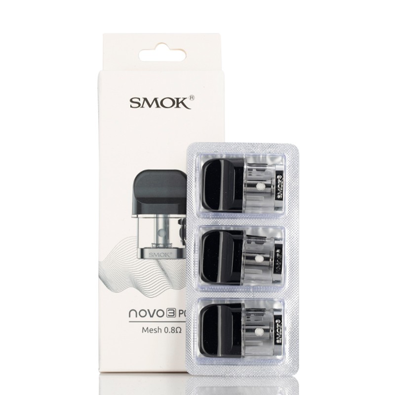 SMOK Novo 3 1.7ML Refillable Replacement Pod - Pack Of 3  (MSRP $15.00) - Mesh 0.8ohm