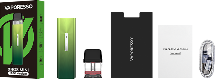 Vaporesso XROS Mini 1000mAh Pod System Starter Kit With Refillable 2ML Pod (MSRP $20.00) 