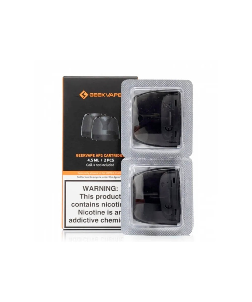 GeekVape AP2 4.5ML Refillable Replacement Cartridge Pod - Pack of 2 (MSRP $5.99)
