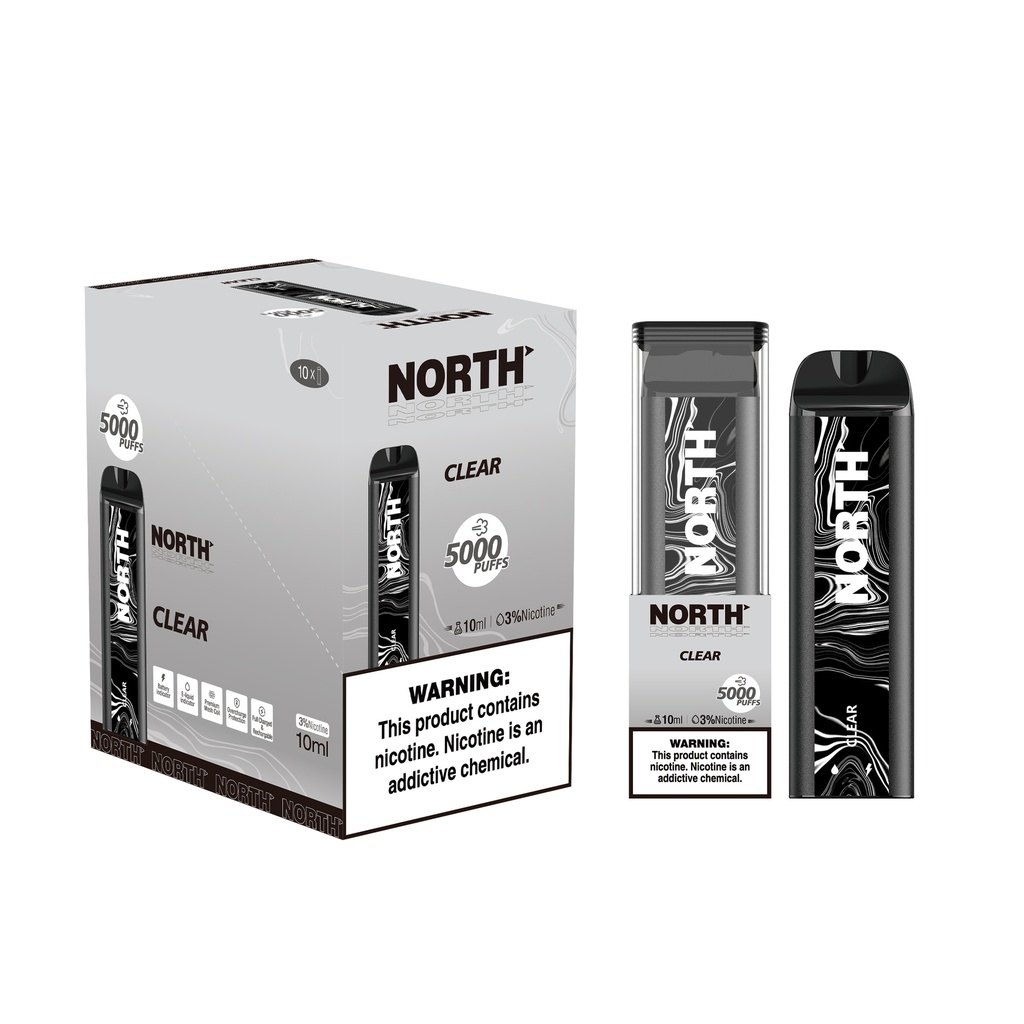 North 5000 Puffs 3% - Display of 10