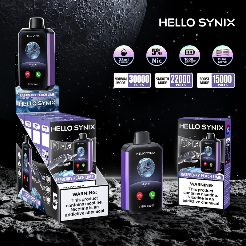 Hello Synix 30K Puffs - Display of 5