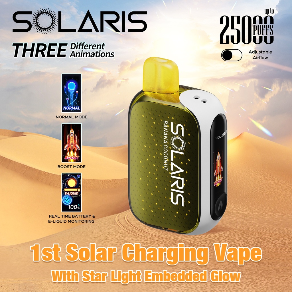 Solaris 18ML 25K Puffs Solar - Display of 5
