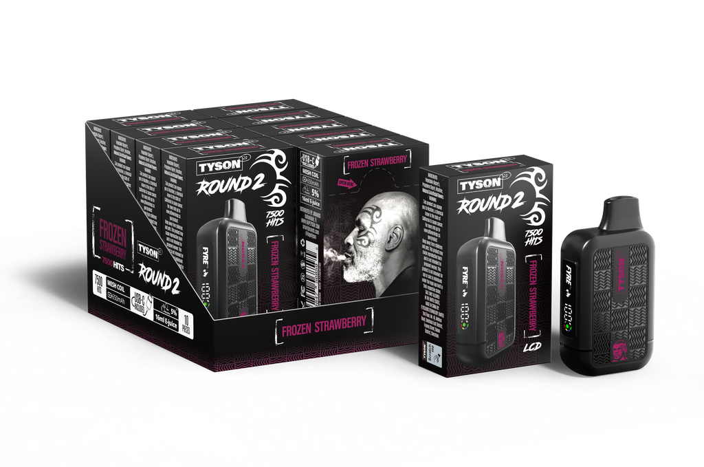 Tyson 2.0 Round 2 7500 Puffs - Display of 10