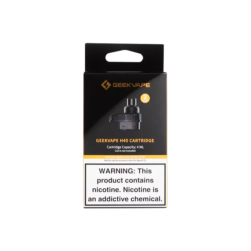 GeekVape H45 4ML Refillable Replacement Cartridge Pod - Pack of 2 (MSRP $12.99) 